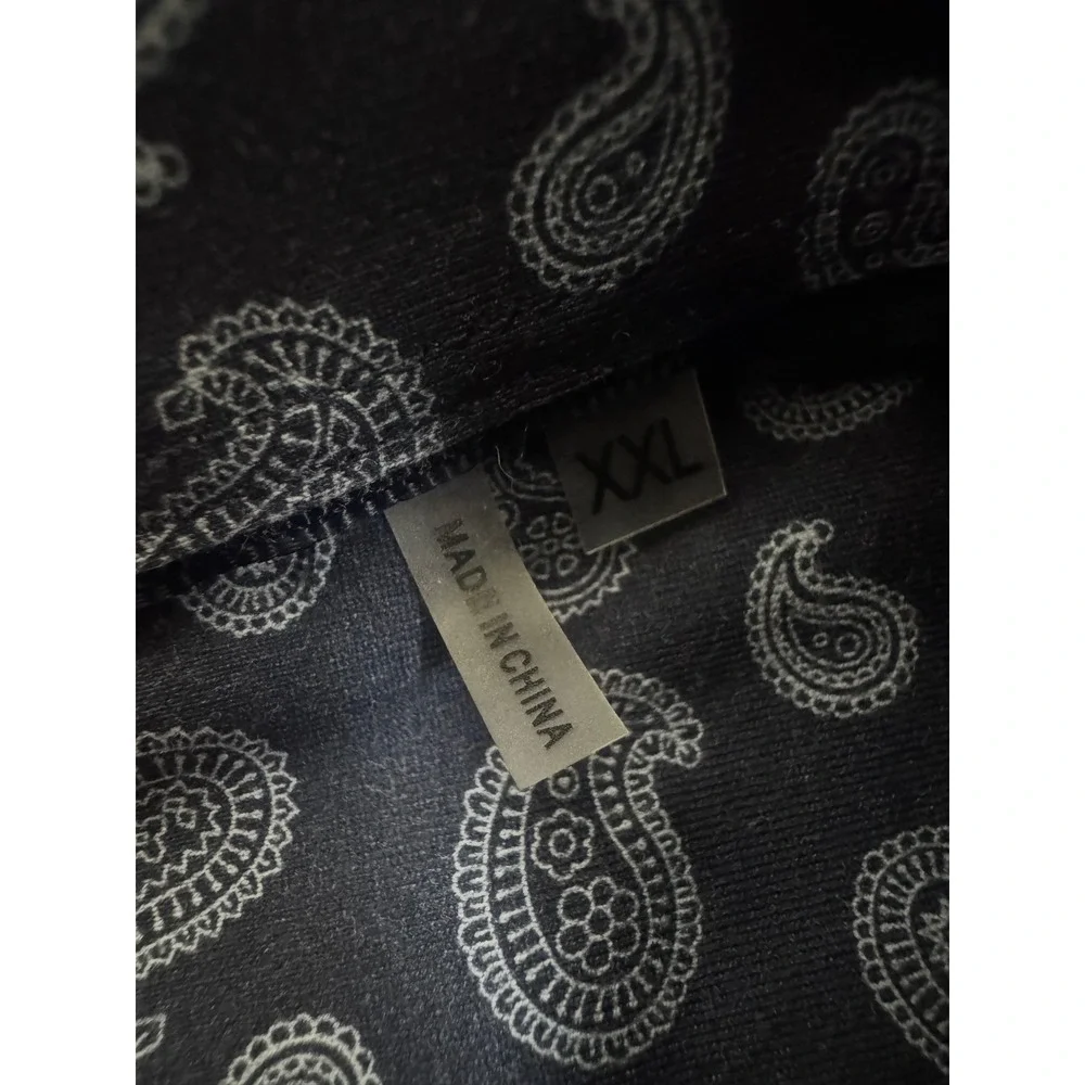 Bugatchi Mens XXL Navy Blue Paisley 8-Way Stretch Long Sleeve Shirt CF9115K60 - Picture 14 of 16